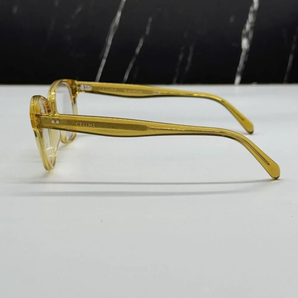 NEW CELINE CL50007I 039 GOLD ROUND UNISEX CELINE EYEGLASSES